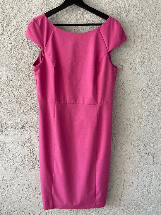 Banana Republic Dresses & Skirts - Banana Republic Pink Midi Sheath Dress 14 Spring Wedding Guest Cocktail Party
